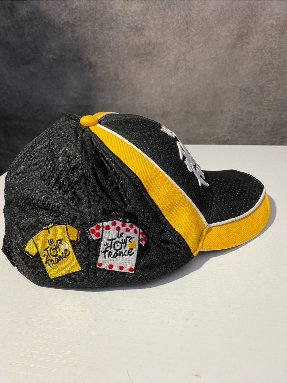 Tour de France Cycling Hat Cap Black Yellow Embroidered 4 Jerseys Strapback - Picture 4 of 6